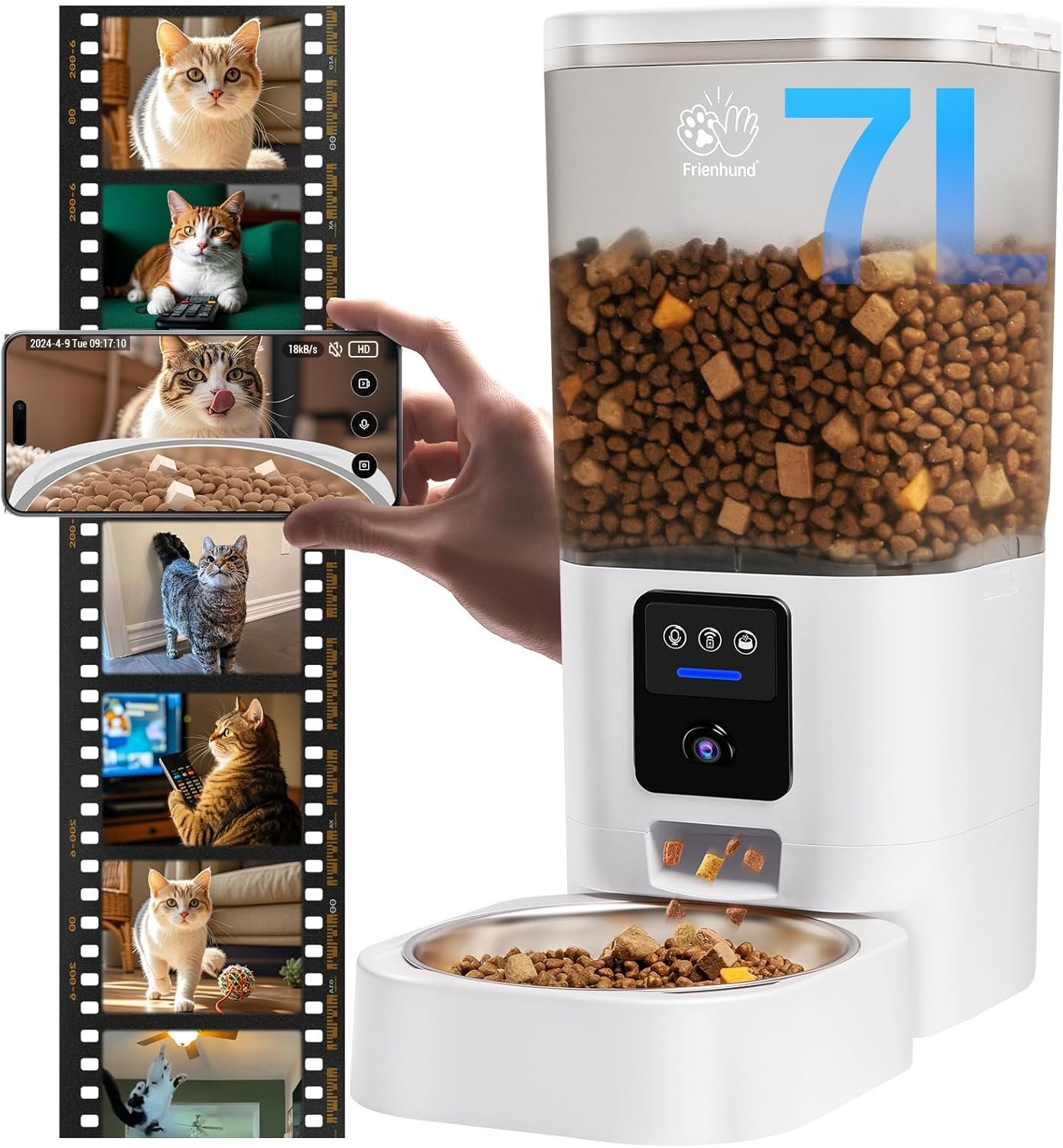 Automatic Cat Feeder with 2K Camera 5 Simply Make Home