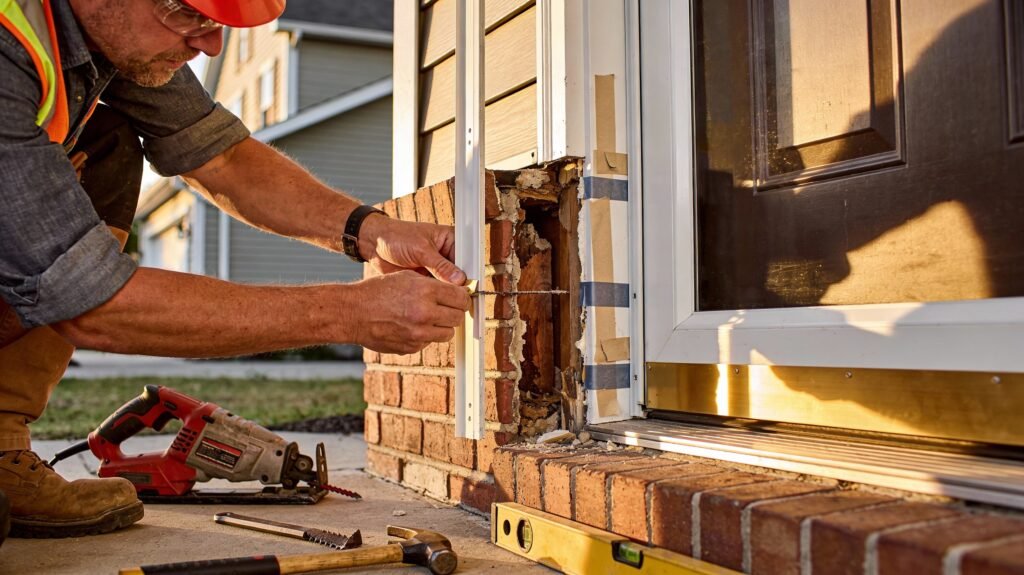 DIY steps to replace a door frame on exterior entry door