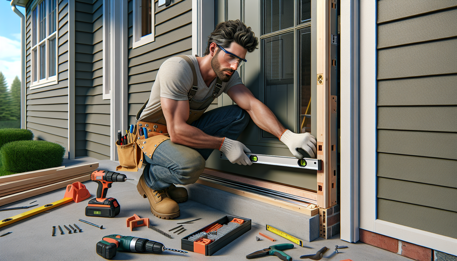 DIY guide showing how to replace a door frame for exterior home entry