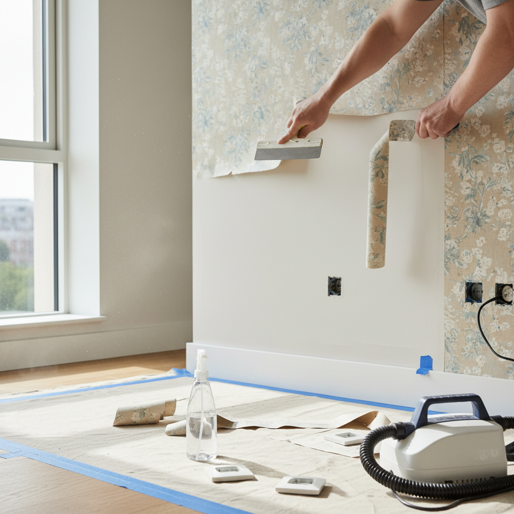 How to Remove Wallpaper: Best DIY Guide 2025 2 how to remove wallpaper in a modern living room